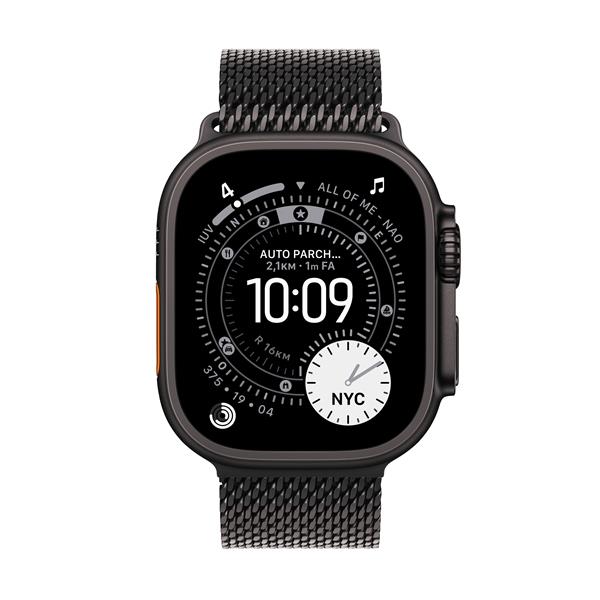 APPLE WATCH ULTRA 3GPS + CELLULAR49MMBLACK TITANIUM CASE WITH BLACK TITANIUM MILANESE LOOP - SMAL