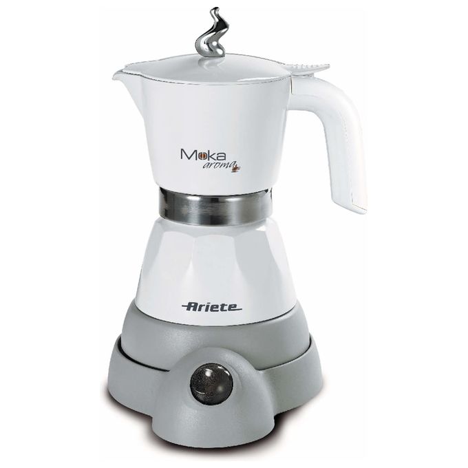 Ariete 1358 Moka Aroma Macchina da caffe' Moka Elettrica 2-4 tazze Autospegnimento Mantenimento 30 min 400 W colore Bianco
