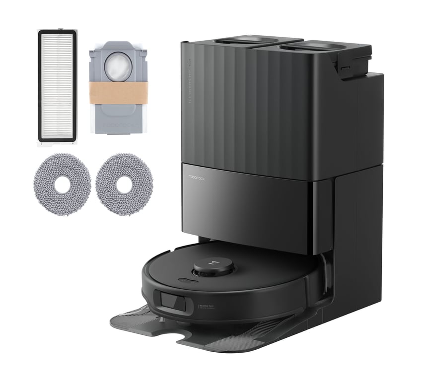 Aspirapolvere Robot Lavapavimenti ROBOROCK QREVO EDGE 5V1 - 18500 Pa - 4 L - Nero - Nuevo