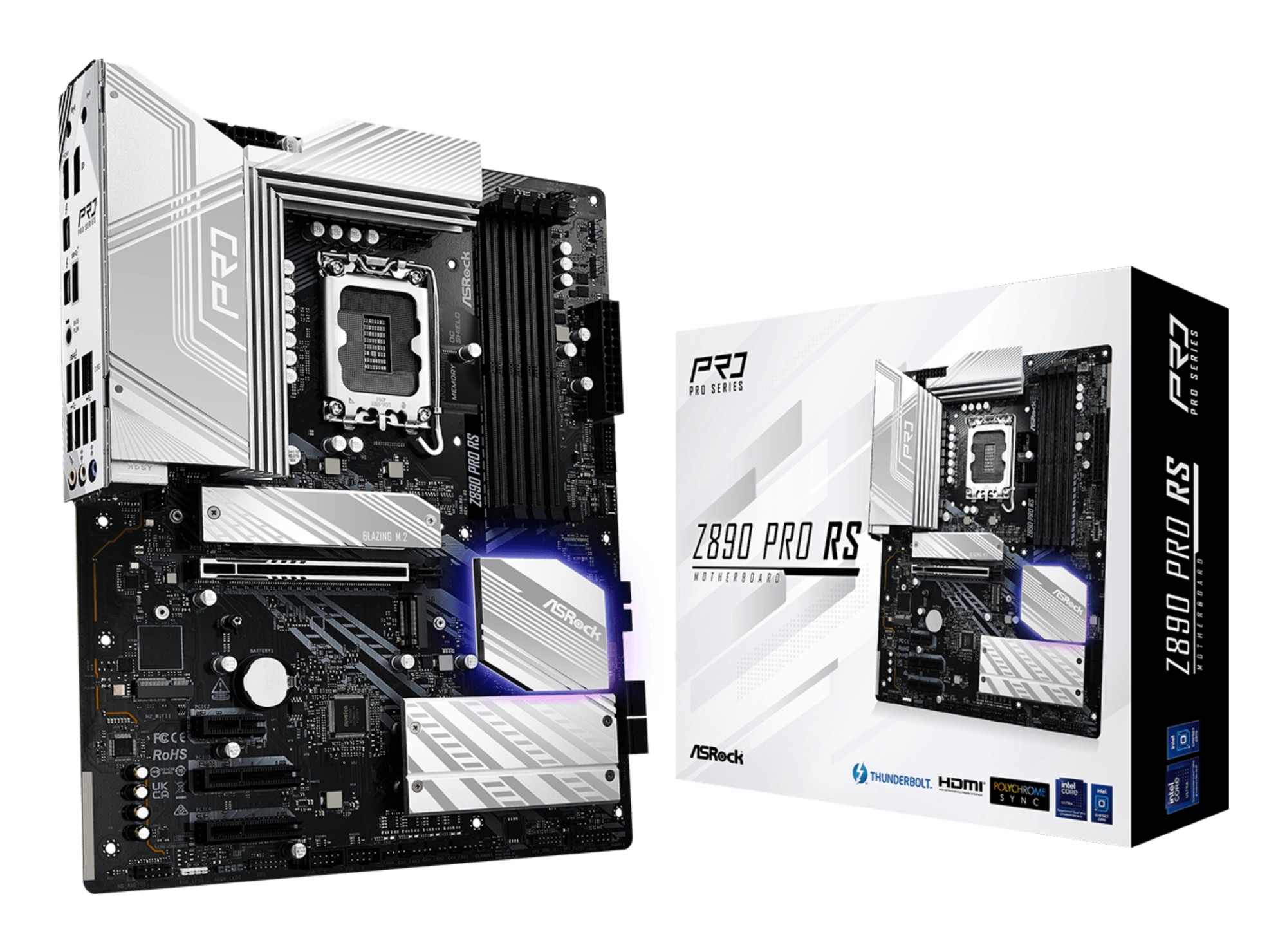 ASROCK MB Z890, Z890 PRO RS , LGA1851,4 X DDR5, ATX 1 ASROCK MB Z890, Z890 PRO RS , LGA1851,4 X DDR5, ATX
