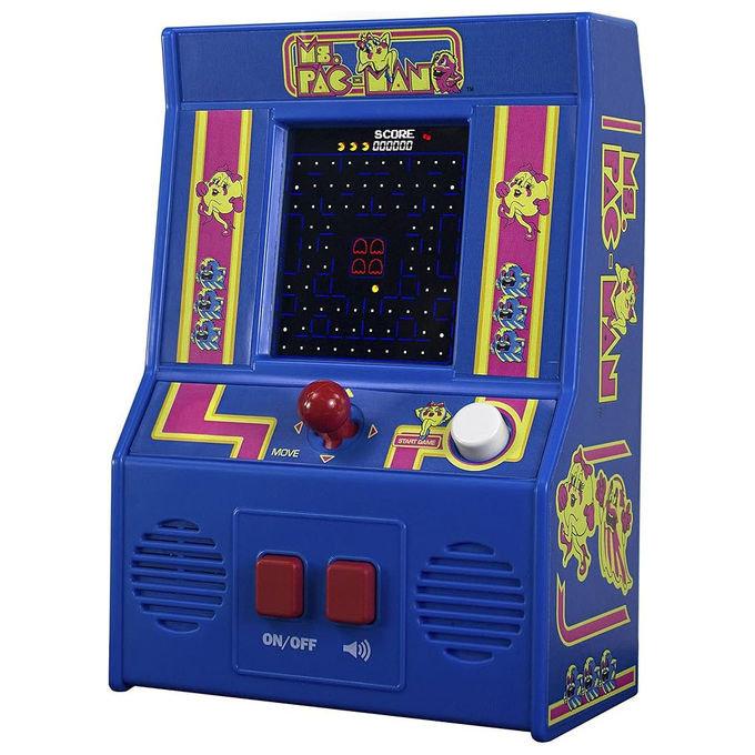 Basic Fun, Console Portatile Pac-Man Arcade Classic, Mini Gioco Retro