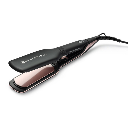 Bellissima Imetec XL ION, piastra lisciante per capelli, piastre larghe, ionizzatore, rivestimento ceramica e cheratina, 5 temperature da 150 a 230°C, ri