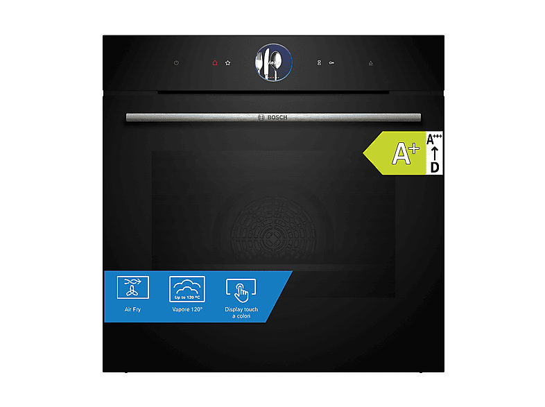 BOSCH HSG7261B1 FORNO INCASSO Capacità 71 l, dimensoni: L 59,4 cm - A 59,5 P 54,8 cm, Nero, classe A+
