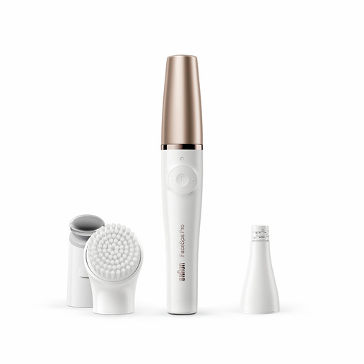 Braun FaceSpa Pro SE911, Bellezza Viso Epilatore Tutto-In-Uno, Incluso Epilatore Per Il Viso Con Dieci Micro Fori, Testina Tonificante E Spazzola Di Puli