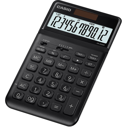 Casio JW-200SC-BK calcolatrice Desktop Calcolatrice di base Nero
