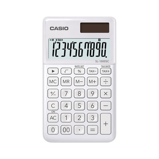 Casio SL-1000SC-WE calcolatrice Tasca Calcolatrice di base Bianco