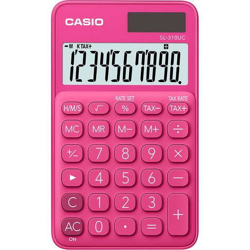 Casio SL-310UC-RD calcolatrice Tasca Calcolatrice di base Rosso