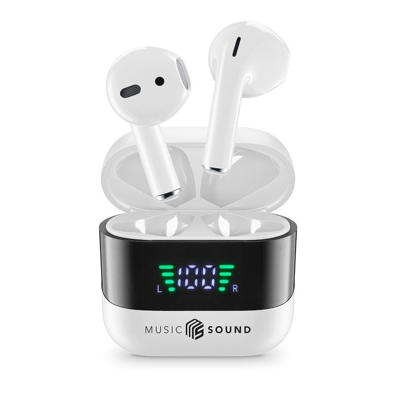 Cellularline Cuffie Wireless Bluetooth MusicSound Spark BTMSTWSSPARKW Bianco