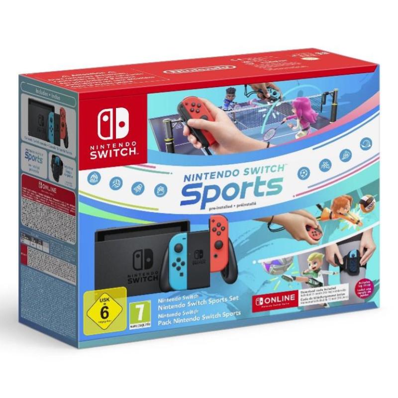 Console switch 1.1 neon blue / neon red + nintendo switch sports + 12 mesi nso (swiconin0065)