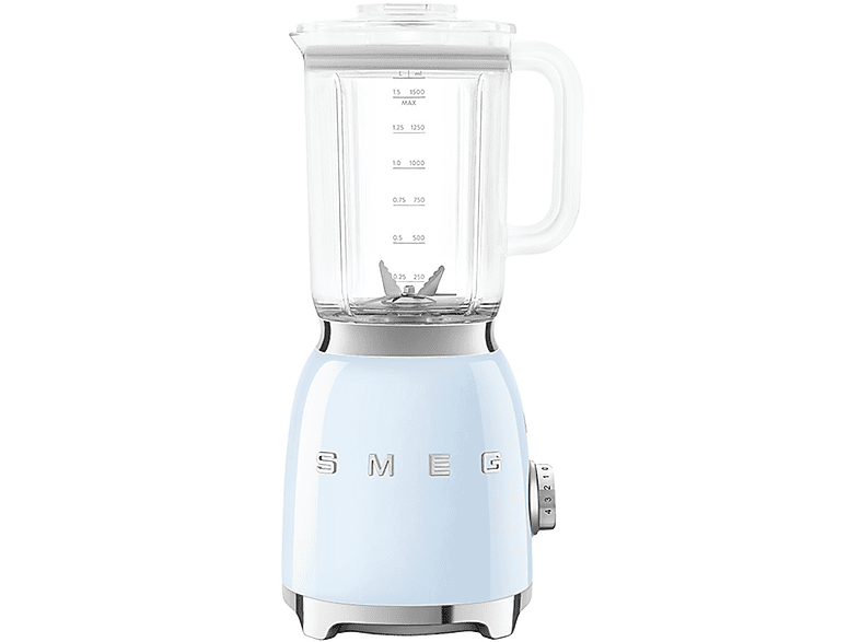 FRULLATORE SMEG BLF03PBEU, Potenza 800 W, Caraffa da 1.5 l, 4 velocità, Plastica, Acciaio inox, AZZURRO
