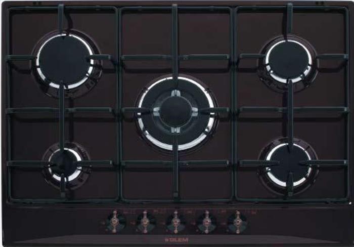 Glem Gas - Piano Cottura A Gas Gt755an 5 Fuochi 68,5cm-antracite