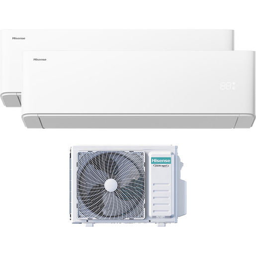 Hisense HISKITDUAL42UNI12+12 condizionatore fisso Dual split Climatizzatore split system Bianco 12000 + 12000 BTu