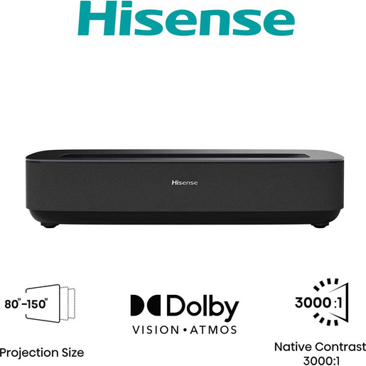 Hisense Laser TV PL2 TV retroproiettore Proiettore a raggio ultra corto 2700 ANSI lumen DLP UHD 4K (3840x2160) Nero