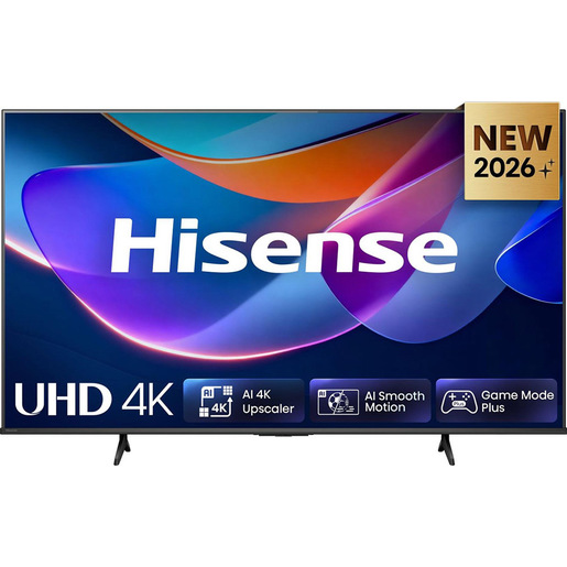 Hisense Smart TV 43'' 4K TV 43A6S, 60Hz, DTS Virtual X, VIDAA OS con 1000+ APP, HDR 10+, Game Mode Plus, Bluetooth, Wifi, Alexa Built-in, AirPlay2, lativ