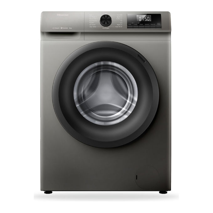 Hisense WF1Q8041BT Lavatrice Carica Frontale 8 Kg 1400 rpm Classe A Inverter Vapore Quick Wash (85x60x54 cm) colore Grigio