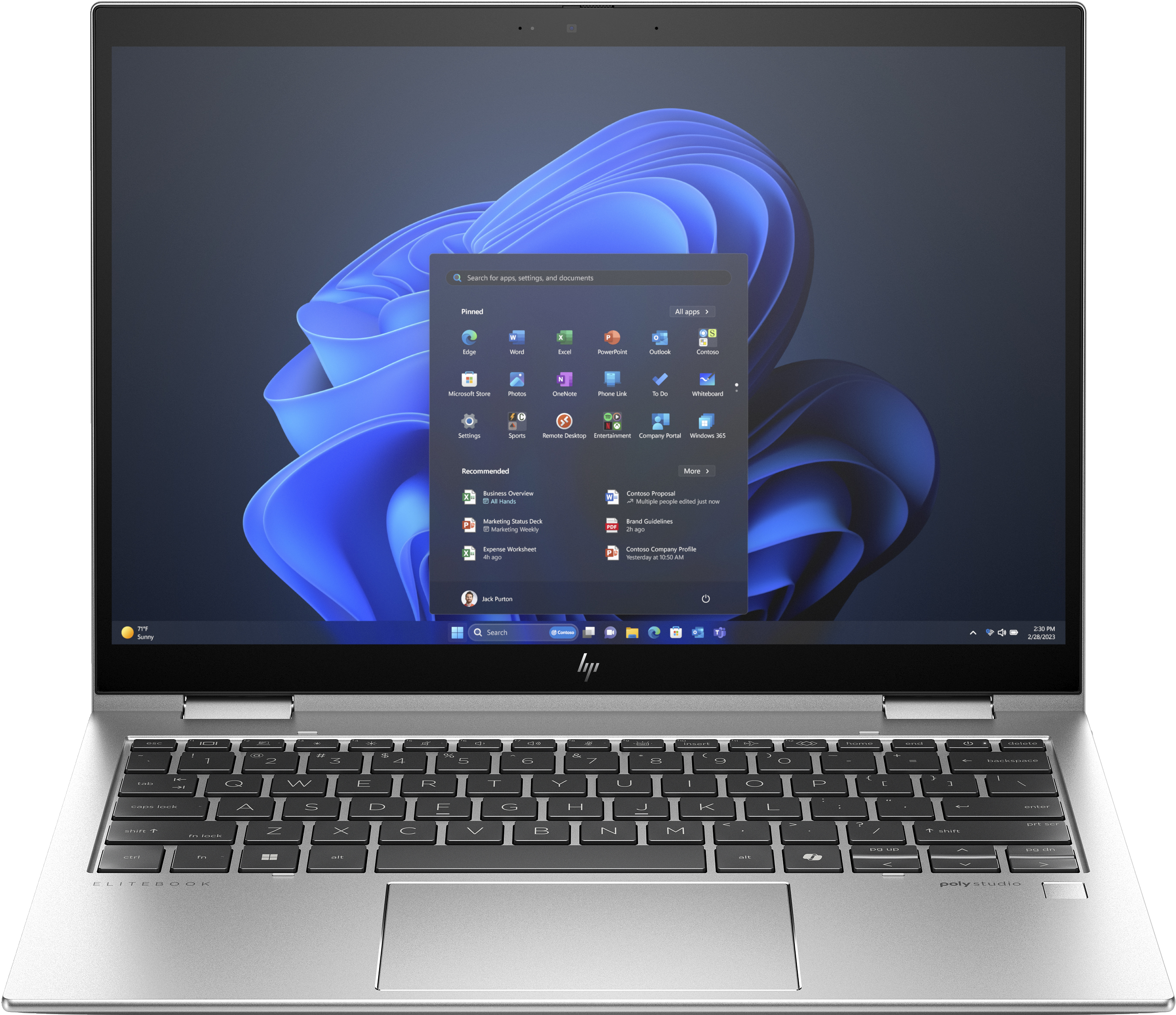 HP ENVY x360 Elite x360 830 13 inch G11 2-in-1 Notebook PC Intel Core Ultra 7 155U Ibrido (2 in 1) 33,8 cm (13.3") Touch screen WUXGA 32 GB LPDDR5x-SDRAM 1 TB SSD Wi-Fi 6E (802.11ax) Windows 11 Pro Argento