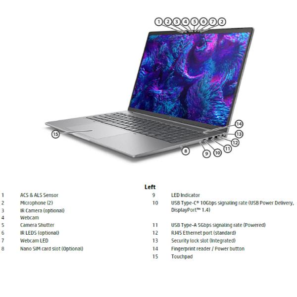 HP ZB8G1I16 U9 285H 16 32GB/1TB