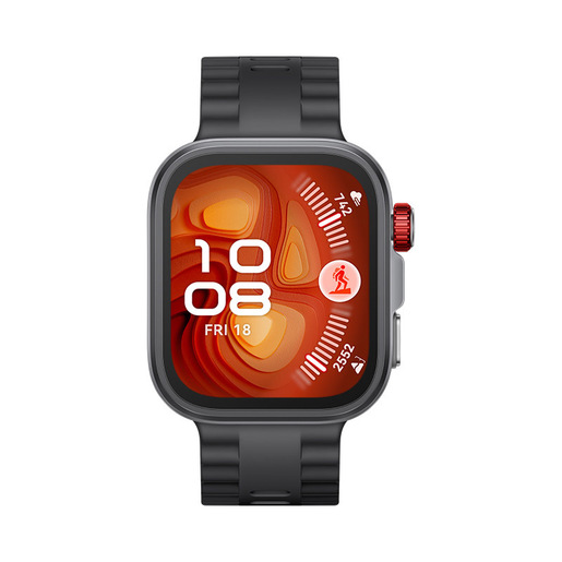 Huawei WATCH FIT 4 Pro, vetro zaffiro, cassa in titanio e cinturino nero. Fino a 10 giorni di autonomia e compatibile con iOS e Android.