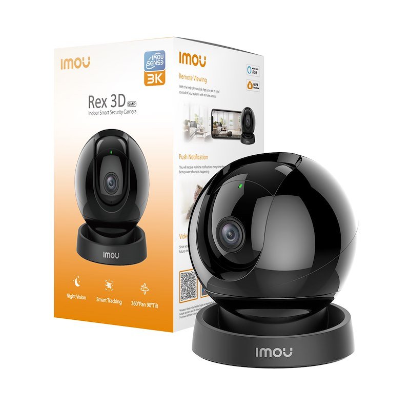 Imou Telecamera da interno motorizzata Rex 3d 3k Nero