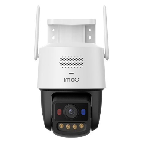 Imou Titan Pro Telecamera da esterno, motorizzata da 6MP, Copertura a 360°, visione notturna a colori, conversazione bidirezionale, rilevamento movimento/umano, tracciamento intelligente, faretto e sirena, deterrenza attiva con luci rosse e blu, registraz