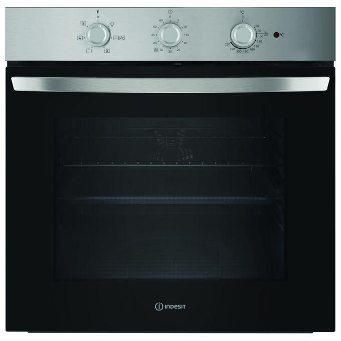 Indesit IO2350HX Forno elettrico multifunzione 66 Litri Classe A 6 Funzioni Nero e Acciaio inox