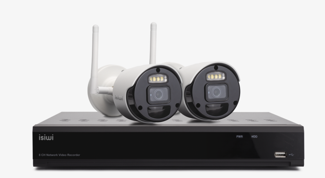 Isiwi KIT WIRELESS CONNECT AIR2 ISW-K2N8BFBTA4MP-2 GEN1 NVR 8 CANALI+ 2 TELECAMERE A BATTERIA DA 8