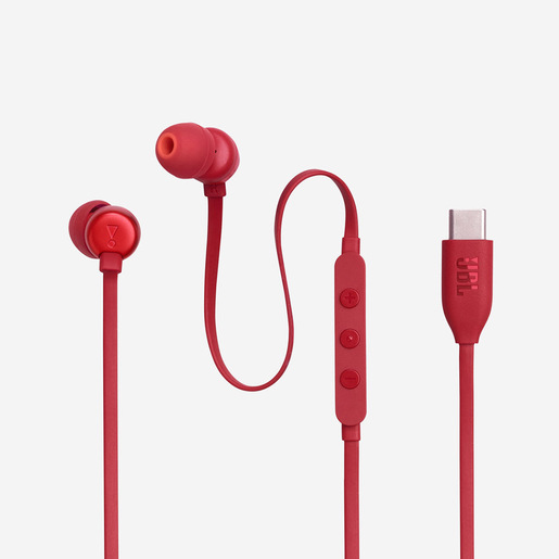 JBL Tune 310C Auricolare Cablato In-ear Musica e Chiamate USB tipo-C Rosso