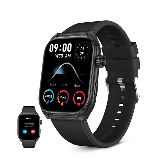 Ksix BXSW28N smartwatch e orologio sportivo 5,23 cm (2.06'') AMOLED Digitale 401 x 502 Pixel Touch screen Nero