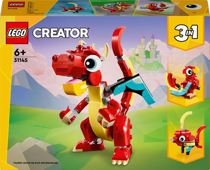 Lego - Creator Drago Rosso - 31145-multicolore