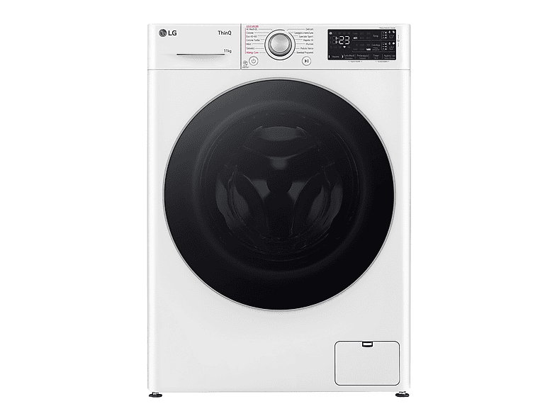 LG AI DD F4R3711NSWS LAVATRICE, Caricamento frontale, 11 kg, 13 programmi, Profondità 56,5 cm, Giri 1400 rpm, Bianca, livello rumorosità centrifuga 71 dB(A), Classe A