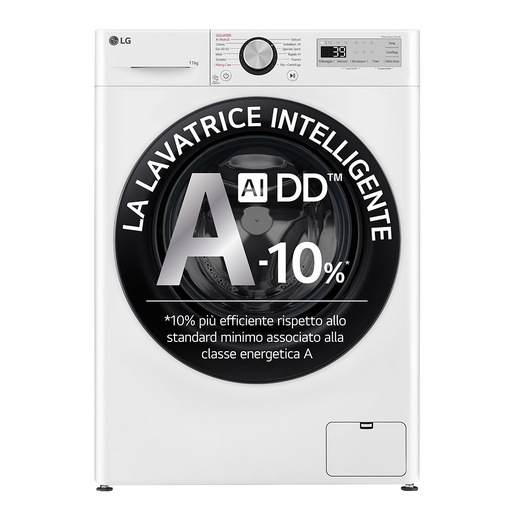 LG F4R3P11NSWB lavatrice Caricamento frontale 11 kg 1350 Giri/min Bianco