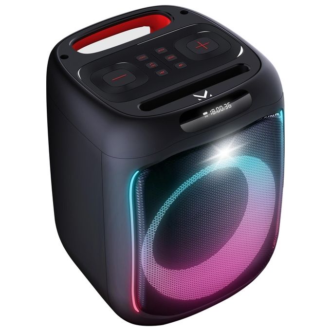 Majestic Fire 12 Party Speaker Trolley Bluetooth con Luci Led con Microfono e Telecomando 480W