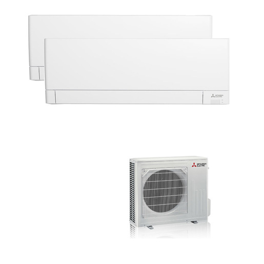 Mitsubishi Electric MITKIT2-53AY9+12WF condizionatore fisso Climatizzatore split system Bianco 9000 + 12000 btu