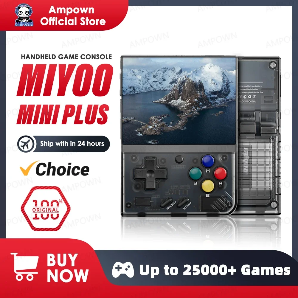 MIYOO Mini Plus Console di gioco portatile retrò portatile V2 Mini + Schermo IPS Console per videogiochi classica Sistema Linux Regalo per bambini