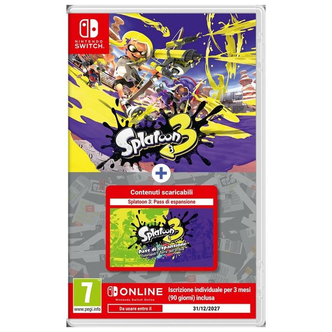 Nintendo Splatoon 3 Pass di Espansione 3 Mesi di Nso per Nintendo Switch