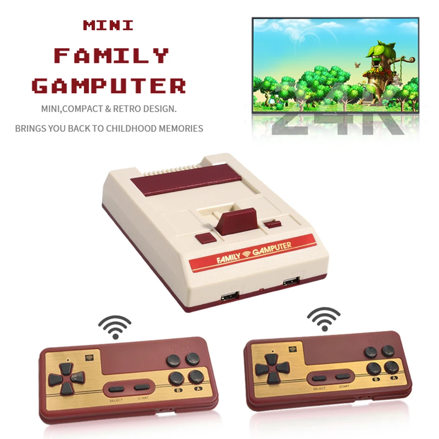 Nuovo FC 4K HD Game Stick Mini TV Video Console di gioco portatile Wireless Plug & Play Retro Classic Emulator Gamepad Toy Gift