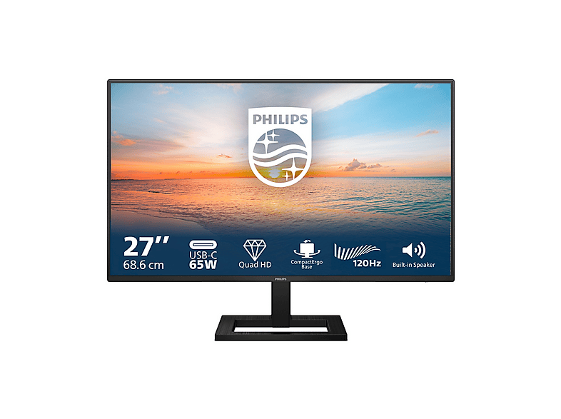 PHILIPS 27E1N1600AE/00 Monitor Gaming, 27 ", 2K UltraWide QHD, 2560 x 1440 Pixel, tempo di risposta 4 ms, refresh rate 100 Hz