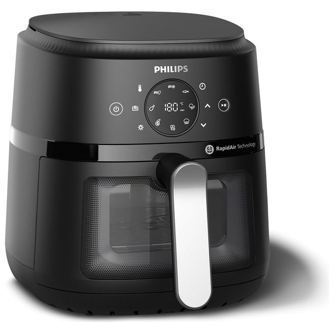 Philips NA221-00 Friggitrice ad Aria Airfryer Capacita' 4.2 Litri Potenza 1500 Watt Multifunzione 13 in 1 con Timer colore Nero - Argento