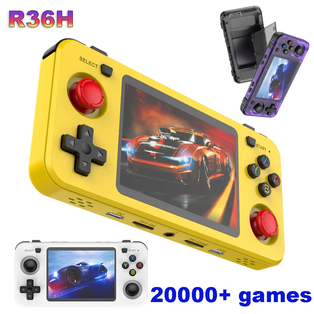 R36H ARKOS Console di gioco portatile retrò Portatile 64G 128G Lettore video tascabile Schermo IPS da 3,5 pollici R36S paesaggio Regalo per bambini