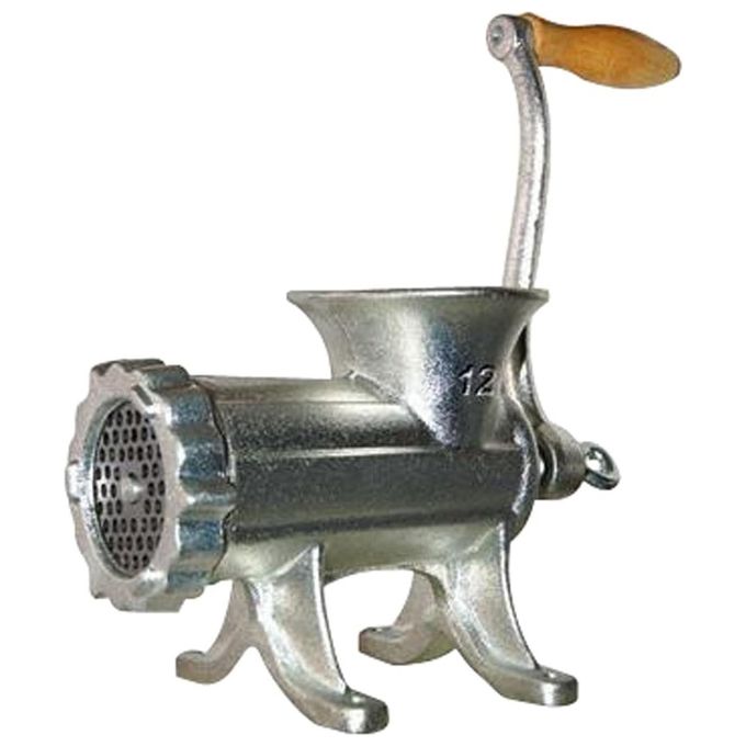 Reber 8682N Tritacarne Manuale N.12 Ghisa Stagnata Manovella Legno Acciaio Inox Made in Italy