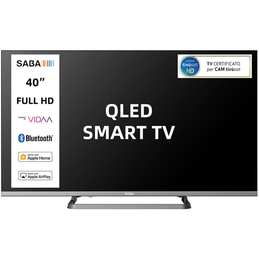 SABA SA40QM10VDA TV 101,6 cm (40'') Full HD Smart TV Wi-Fi Grigio 220 cd/m²