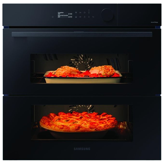 Samsung Dual Cook Flex Steam NV7B5760WBK-U5 Forno Elettrico Multifunzione da incasso a Vapore Classe energetica A+ 40 Programmi Frittura ad Aria WiFi 59,5 cm Nero