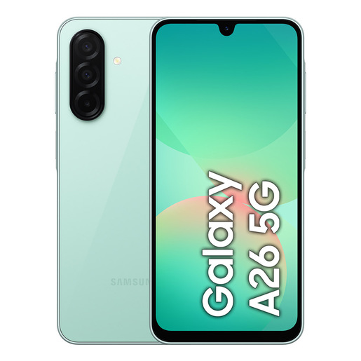 Samsung Galaxy A26 5G, Smartphone con Funzioni intelligenti, Display Super AMOLED 6.7'', 6GB RAM, 128GB, Batteria 5.000 mAh, memoria espandibile, Mint