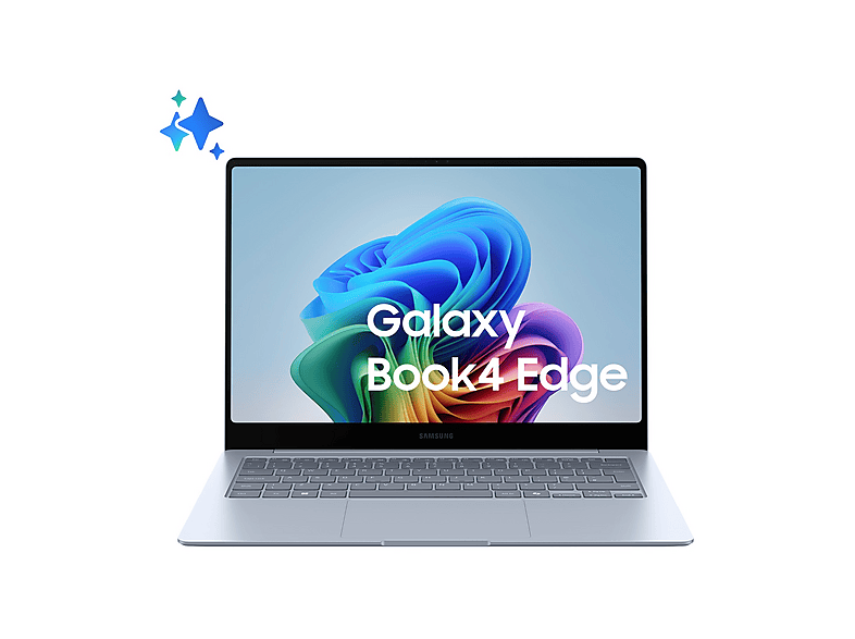SAMSUNG Galaxy Book4 Edge 14 NOTEBOOK, ", processore Qualcomm Snapdragon X Elite X1E-80-100, Adreno™ Onboard Graphics, RAM 16 GB, 512 GB Flash, Sapphire, Windows 11 Home