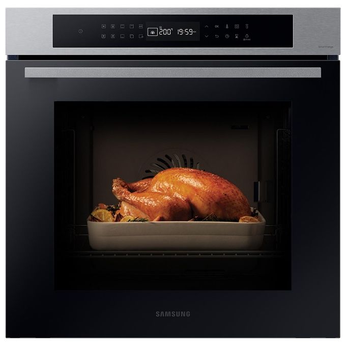 Samsung NV7B4040VBS Forno Elettrico Multifunzione da incasso a Vapore Capacita' 76 Litri Classe A+ 20 Programmi Wi-Fi Vocale Assistente 59,5 cm Nero-Acciaio Inossidabile