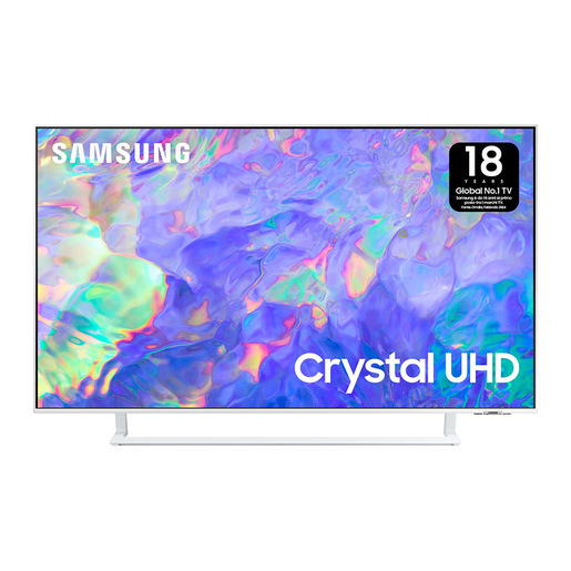 Samsung Series 8 TV UE43CU8580UXZT Crystal UHD 4K, Smart TV 43'' Dynamic Crystal color, OTS Lite, White 2023