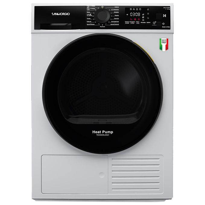 Sangiorgio Asciugatrice a Pompa di Calore 9 Kg Libera Installazione Classe A+++