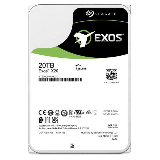 Seagate Enterprise Exos X20 disco rigido interno 20 TB 7200 Giri/min 3.5" Serial ATA III