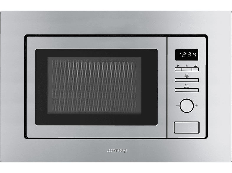 SMEG FMI017X MICROONDE INCASSO, potenza microonde 800 W, capacità 17 l, funzione grill 1000 inox