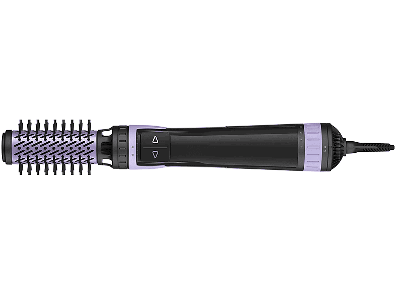 Spazzola arriccia capelli ROWENTA CF9527, Potenza massima 1000 W, in Ceramica, Temperatura max 80 °C, 2 temperature, Tecnologia a ioni, nero/viola